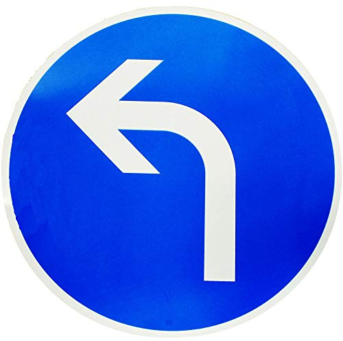 ORIGINAL Verkehrszeichen 209-10 Vorgeschriebene Fahrtrichtung links 600 mm Verkehrsschild Straßenzeichen Schild StVO Richtungsschild Schilder m. RAL Gütezeichen linke Richtung 60cm Strassenschild