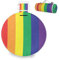 RELEESSS Runde Picknickdecke Regenbogen Muster Faltbar Wasserdicht Indoor Outdoor Teppich Matte f¨¹r Strand Reisen Camping Wandern Park Aktivit?ten