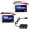 URGENEX 2S Lipo Akku Pack 7.4 V 1000 mAh 35C Rechargeable RC Battery Pack with JST Plug Compatible with WLtoys RC Cars A949 A959 A969 A979 K929 1/16 Scale Brushless Racing RC Truck (2PCS)