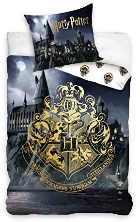 Harry Potter HP202019 Bettbezug mit Kissenbezug 160x200 + 70x80 cm Baumwolle