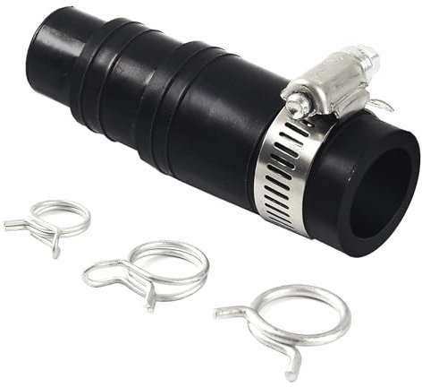 TonGass DWC-00 Dishwasher Connector Kit Compatible with In-sinkerator Garbage Disposals, Garbage Disposal Dishwasher Drain Hose Adapter - Include 1 Inlet Connector, 1 Hose Clamp and 3 Spring Clamps