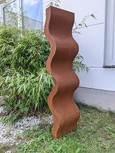 Zen Man Edelrost Gartenfigure, Garten Gartenstecker, Skulptur aus Metall 1mm, Handarbeit L30B18H125cm 7kg, 032154