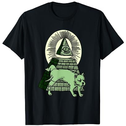 FCK NWO Anti-Illuminaten Allsehendes Auge Pyramide Mason T-Shirt