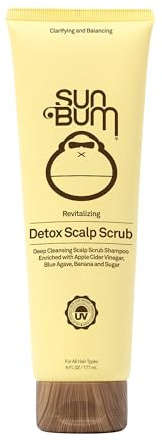 Sun Bum Revitalizing Detox Scalp Scrub | Vegan and Cruelty Free Moisturizing and Deep Cleansing and Exfoliating Hair Wash with Apple Cider Vinegar | 6 oz