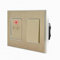 Luxus-Time Interruptor de luz basculante de pared con puerto de carga USB y marco de aluminio (2 compartimentos), color dorado