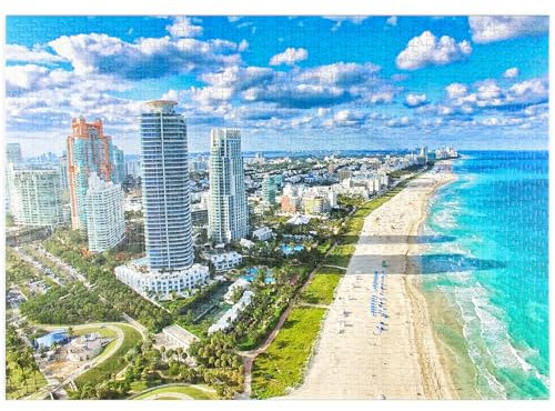 MyPuzzle South Beach, Miami Beach, Florida, USA - Premium 1000 Teile Puzzle - MyPuzzle Sonderkollektion von Puzzle Galaxy