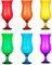 Glasmark Krosno Gläser Cocktailgläser Set Longdrink Cocktail Gin Bier Wasser Longdrinkgläser Cocktailgläser Trinkglas Wasserglas Glas Smoothie Dessert Spülmaschinenfest Bunt 6 x 420ml