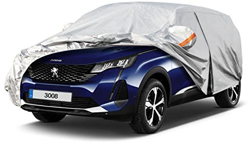 Kayme Autoabdeckung Wasserdicht Atmungsaktiv Passend für 2015-2022 Renault Kadjar, Vollgarage Autoplane für Regen Sonne Staub Schutz, Auto Abdeckplane Faltgarage Abdeckung im Winter(3-7 Tage liefern)