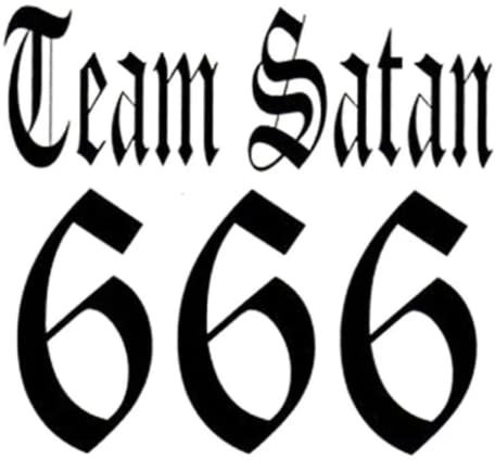 3D Team Satan 666 Aufkleber Mit Lustigen Autoform-Aufklebern, Auto-Styling, Dekorative Aufkleber, 20 X 20 Cm