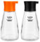 LNQ LUNIQI Lot de 2 distributeurs de sauce soja en verre anti-fuite pour vinaigre, huile d'assaisonnement avec couvercle pour huile d'olive, sauce soja, sirop, etc. (170 ml)