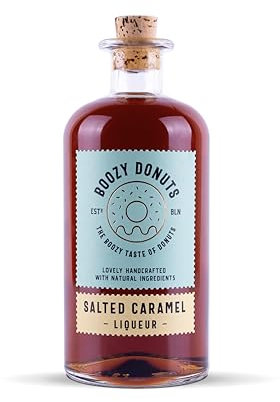 BOOZY DONUTS Salted Caramel Likör Cremiger Karamell & Meersalz Flüssiges Dessert Pur Auf Eis Mit Kaffee Oder Im Cocktail Vegan 17% Vol. (0,5l)