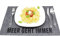 KAMACA 4er Set Tischsets Platzsets Platzmatten aus Filz MARITIM abwaschbar Platzdeckchen grau Eyecatcher (4er Set Filz Meer geht Immer grau)