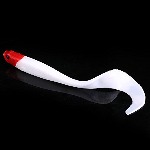5 Stück 13 cm Gemischt, Angelköder Fisch Bass Snakehead Twist Peche Farbe PVC Weicher Köder (gemischte Farbe) (Roter Kopf)