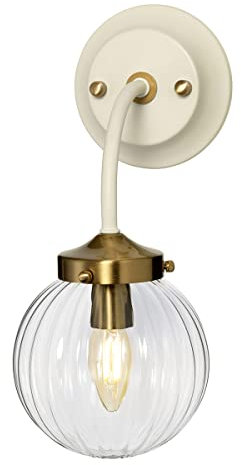 Cosmos Retro 1 Light Wandleuchte Globe Glasschirm