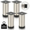 Jopassy 4er Set Edelstahl Möbelbeine,Schrankfüße Höhenverstellbar Füße für möbel, mit Schrauben,Höhe 180 mm | Belastbar bis 250 KG, für Sofa Möbelfüße Schreibtisch Stühle, Einfachen Montage