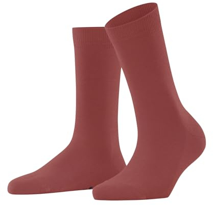 FALKE Damen Socken Family W So nachhaltige Baumwolle einfarbig 1 Paar, Rot Lobster 8862, 39-42