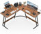 Devoko Gaming Tisch, Computertisch,Eckschreibtisch,Schreibtisch L Form,Gaming Schreibtisch L-förmiger,Groß Pc Ecktisch (Flammenbild, 130x130cm)