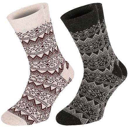 Chili Lifestyle WOOL CLASSIC Wollsocken Damen Herren 2 Paar super warme Wintersocken Schafwolle 39-42 / 43-47