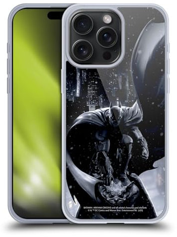 Head Case Designs Offizielle Batman Arkham Origins Batman Schluessel Kunst Soft Gel Handyhülle Hülle kompatibel mit Apple iPhone 15 Pro Max