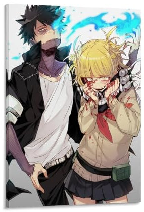 EKoKim Himiko Toga Dabi Anime-Poster, dekoratives Gemälde, Leinwand, Wandposter und Kunstdruck, modernes Familienschlafzimmer-Dekor-Poster, 60 x 90 cm