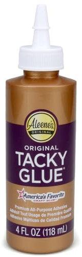 All-Purpose Tacky Glue – Premium Adhesive for Crafts, Jewelry, and Household Repairs – Original 4 Oz. (1 Bottle)