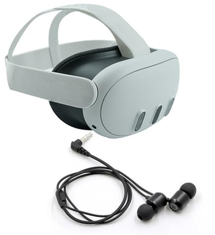 BeisDirect Auriculares para Meta Quest 3 VR, auriculares VR con tapas de silicona personalizadas para auriculares Meta Quest 3, accesorios intraurales con aislamiento de ruido (negro)