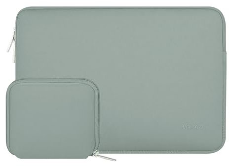 MOSISO Laptop Case 16 inch, 15-15.6 inch Laptop Sleeve Bag Compatible with MacBook Pro 16 inch, HP, Acer, Dell, Lenovo, ASUS Notebook, Neoprene Computer Sleeve Bag with Small Case, Antique Green