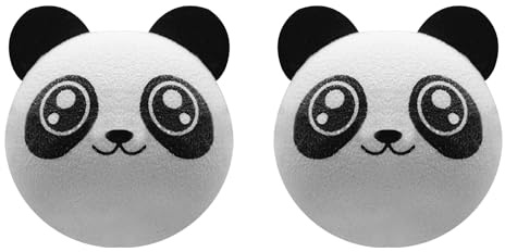 HAICN 2Pcs Panda Aerial Ball Cute Car Antenna EVA Aerial Ball Automobile Roof Decoration Anti-Collision Practical for Any Model