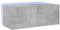 vidaXL Mueble de TV de Pared con Luces LED Gris hormigón 80x35x31 cm