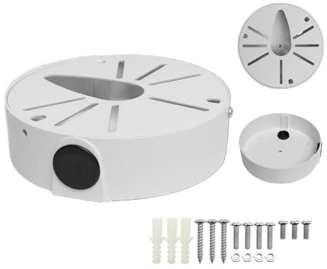 GledeYeTec CCTV-Kamera-Anschlussdose aus Aluminiumlegierung, universeller Dome-Kamera-Montageadapter, kompatibel mit Duahua IP-Kamera, Arlo Solarpanel, Außen-/Innen-Kamera, elektrische Box