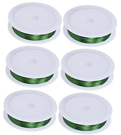 NUOBESTY 6 Rolle Krawatten Holzpflanzpfahl Hochzeitssträuße Blumenstieldraht Blumenzubehör für die Hochzeit drahtbinderücken zopfband DIY Seil Gartenwerkzeug Handbuch binden Feindraht