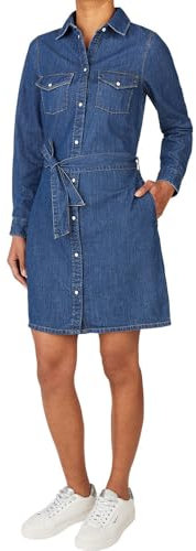 Pepe Jeans Damen Normales Jeanskleid Kleid, Blau (Denim-hx6), S