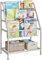 Huhote Kinder Bücherregal, Kinderregal mit 3 Ablagen, Spielzeugregal, Aufbewahrungsregal für Kinder, Kinderzimmerregal, Kinderregal für Buchaufbewahrung, Standregal für Kinderzimmer Spielzimmer, Weiß