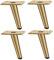 Hperu Furniture Legs,Brushed Replacement Legs Perfect for Mid-Century Modern/Great Hack for Sofa Leg TV Cabinet Leg,Chair Leg,Ottoman Leg 4PCS Golden 10cm Sofa Feet