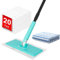 KeFanta Sweeper - Kit 2 in 1 per mocio Swiffer Wet + Dry Mop Ricariche, Mop per la pulizia dei pavimenti con 20 panni asciutti, 1 panno in microfibra lavabile, mocio antipolvere per legno duro cucina