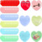 BLPRKOT 60 Pezzi Sacchetti per Gioielli,Sacchetti Plastica Richiudibili per Gioielli a Forma di Cuore,Bustine Trasparenti Piccole per Riporre Gioielli per Anelli,Orecchini,Bracciali (6 colori