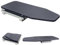 Vrietina Planche à repasser rétractable pliable, 82 x 33 cm, gris foncé, acier et bois