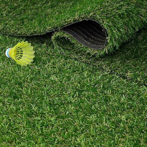 Grüner Kunstrasen-Teppich für drinnen und draußen, 50 x 200 cm, Kunstrasen-Teppich/Haustiermatte mit Gummirückseite