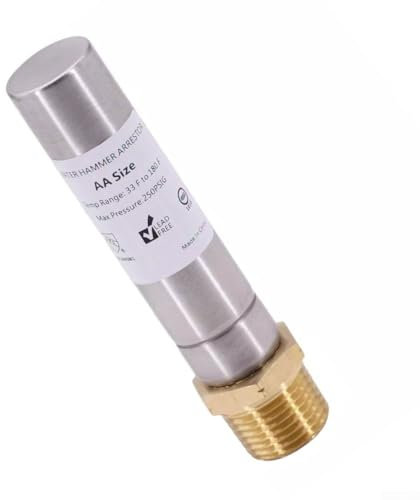 Besttoolifes Water Hammer Arrestor 1/2 NPT Threaded Stainless Steel Washing Machine Laundry Hose Noise Reducer Washing Machine Stainless Steel Water Hammer Arrestor
