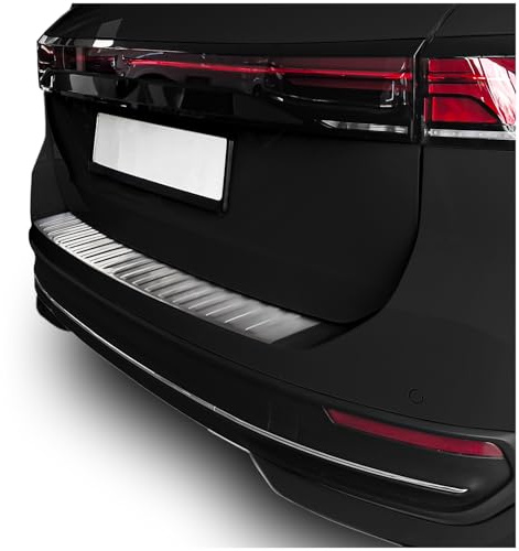 teileplus24 Ladekantenschutz passend für VW Passat B9 Variant Kombi 2024- | Aluminium Passgenau vorinstalliertes Montageband Reinigungstuch Rostfrei
