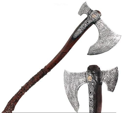 Generisch Fyrescosplay Hache Leviatano de Kratos Cosplay Hache en mousse PU pour adulte unisexe à collectionner ou pour cosplay, robuste, 90 cm de long, hommes, mythologie, Halloween