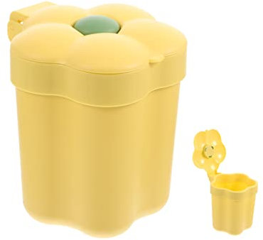 Alipis Poubelle De Bureau Compacte Forme De Fleur Avec Couvercle Anti-odeur Mini Corbeille De Table Pratique Pour Salon Chambre Et Bureau Design Ludique Et Gain De Place