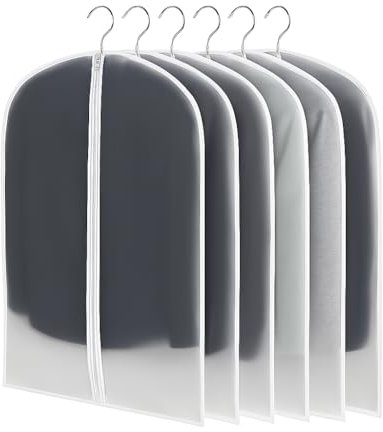 Kleidersack Anzug CNMTCCO Leichte Kleidersäcke 6 Stück Transparent 60x160 Cm Staubdicht Feuchtigkeitsbeständig Schimmelresistent Geeignet Für Kleider Jacken Hemden Abendkleider Aufbewahrung Und Schutz