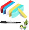 Gekamoyue 100 Piezas Etiquetas Plantas, 10x2cm PVC Marcadores Plantas con 1 Rotulador, Etiquetas para Plantas Jardineria Exterior, Reutilizable, para Semillero, Semillas, Plantas e Hierbas