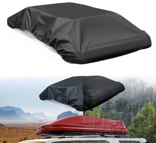 HpLive Funda protectora para baúl de techo, cubierta plateada 210D, resistente al agua y al polvo, 4 tamaños (230 x 145 cm)