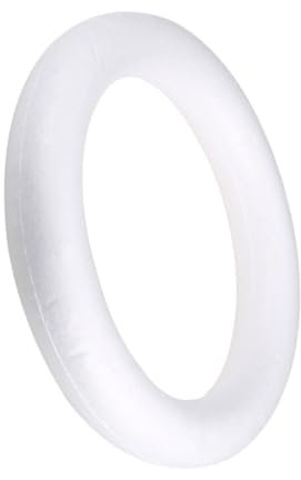 Veemoon DIY -Material Ring Schaum Funkeln DIY Girlandenversorgung DIY Kreisförmiger Ring Weihnachtliche Hochzeitsdeko Selber Machen DIY-Ring-Handwerk DIY Zubehör Weiß