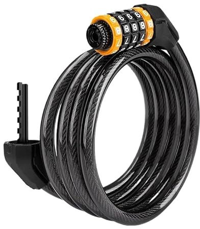 YYLUOYANG Cadenas VéLo Serrure antivol for vélo, câble de 2M de Long, for Scooter, VTT, Route, Code à 5 Chiffres, Mot de Passe for vélo, équipement de Cyclisme CâBle Antivol(2M Lock Only)