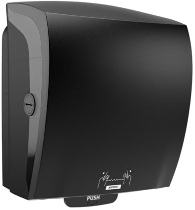 Katrin System Roll Dispenser for Roll Towels, Black