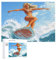 Bikini Girl Surfer Surfing Jigsaw Puzzles for Adults 500 PCS Wooden Puzzle Pictures Photo Wall Art Decor