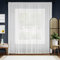 Casalini Milano Transparente weiße Voile-Gardinen mit Kräuselband und Bleiband – Elegante, lichtdurchlässige Vorhänge für Wohnzimmer, Schlafzimmer, Moderne Fensterdekoration